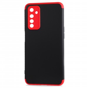 Трехкомпонентный сборный двухцветный пластиковый чехол для Realme 6 Красный