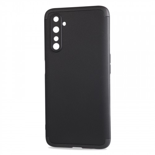 Трехкомпонентный сборный матовый пластиковый чехол для Realme 6 Pro, цвет Черный