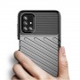 Силиконовый матовый непрозрачный чехол с нескользящими гранями и текстурным покрытием Линии для Samsung Galaxy M51 