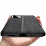 Силиконовый чехол накладка для Samsung Galaxy M51 с текстурой кожи, цвет Черный