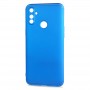 Трехкомпонентный сборный матовый пластиковый чехол для Realme C3, цвет Синий