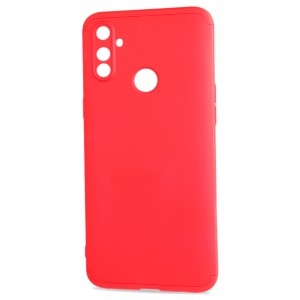 Трехкомпонентный сборный матовый пластиковый чехол для Realme C3 Красный