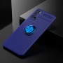 Силиконовый матовый чехол для OPPO Reno4 Pro с встроенным кольцом-подставкой-держателем, цвет Синий