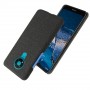 Пластиковый непрозрачный матовый чехол текстура Ткань для Nokia 3.4 , цвет Черный