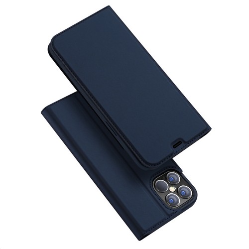Магнитный флип чехол-книжка для Iphone 12 Pro Max с функцией подставки и с отсеком для карт, цвет Синий