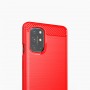 Матовый силиконовый чехол для OnePlus 8T с текстурным покрытием металлик, цвет Красный