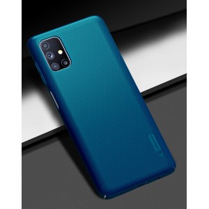 Пластиковый непрозрачный матовый нескользящий премиум чехол с улучшенной защитой элементов корпуса для Samsung Galaxy M51  Синий