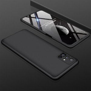 Трехкомпонентный сборный матовый пластиковый чехол для Samsung Galaxy M51 Черный