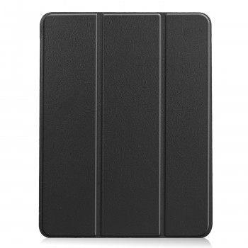 Сегментарный чехол книжка подставка на непрозрачной силиконовой основе для Ipad Air (2020)  Черный