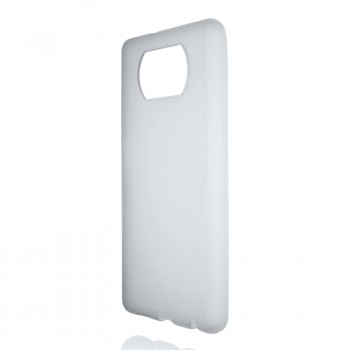 Силиконовый матовый полупрозрачный чехол для Xiaomi Poco X3 Белый