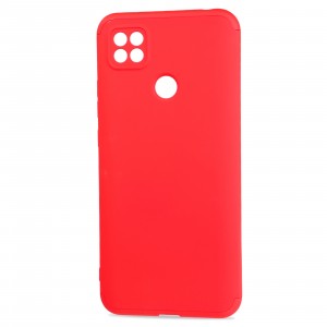Трехкомпонентный сборный матовый пластиковый чехол для Xiaomi RedMi 9C Красный