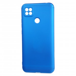 Трехкомпонентный сборный матовый пластиковый чехол для Xiaomi RedMi 9C Синий