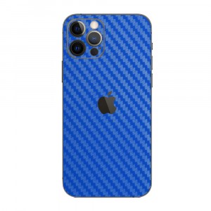 Защитная пленка на заднюю и боковые поверхности текстура Карбон для Iphone 12 Pro Синий