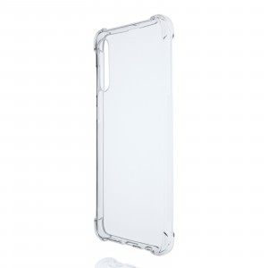 Силиконовый глянцевый транспарентный чехол с усиленными углами для Samsung Galaxy A70