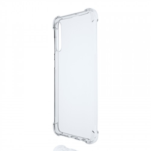 Силиконовый глянцевый транспарентный чехол с усиленными углами для Samsung Galaxy A70