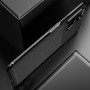 Матовый силиконовый чехол для Huawei Honor 10X Lite с текстурным покрытием карбон, цвет Коричневый
