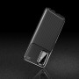 Матовый силиконовый чехол для Huawei Honor 10X Lite с текстурным покрытием карбон, цвет Коричневый
