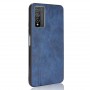 Силиконовый матовый непрозрачный чехол с текстурным покрытием винтажная Кожа для Huawei Honor 10X Lite, цвет Черный