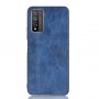 Силиконовый матовый непрозрачный чехол с текстурным покрытием винтажная Кожа для Huawei Honor 10X Lite, цвет Черный