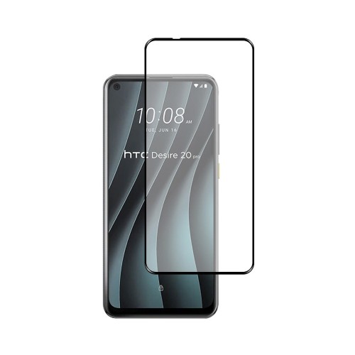 3d полноэкранное защитное стекло для HTC Desire 20 Pro, цвет Черный