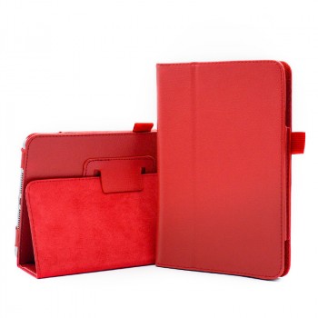 Чехол книжка подставка с рамочной защитой экрана и крепежом для стилуса для Samsung Galaxy Tab S6 Lite  Красный