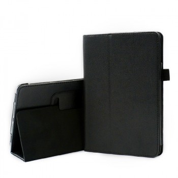 Чехол книжка подставка с рамочной защитой экрана и крепежом для стилуса для Samsung Galaxy Tab S6 Lite  Черный