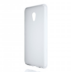 Силиконовый матовый полупрозрачный чехол для Meizu M5 Белый