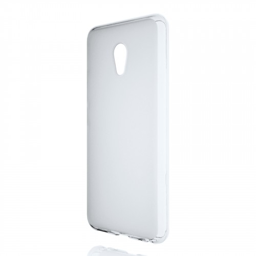 Силиконовый матовый полупрозрачный чехол для Meizu M5, цвет Белый