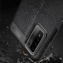 Силиконовый чехол накладка для Huawei Honor 10X Lite с текстурой кожи, цвет Черный