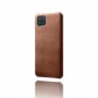 Пластиковый непрозрачный матовый чехол с текстурным покрытием Кожа для Samsung Galaxy A12/M12, цвет Коричневый