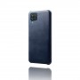 Пластиковый непрозрачный матовый чехол с текстурным покрытием Кожа для Samsung Galaxy A12/M12, цвет Синий