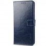 Глянцевый водоотталкивающий чехол портмоне подставка для Xiaomi Poco M3 с магнитной защелкой и отделениями для карт, цвет Синий