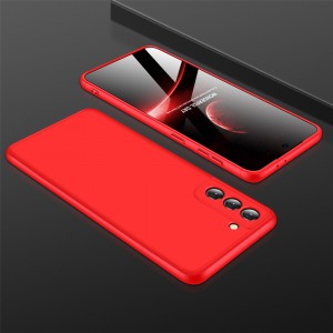 Трехкомпонентный сборный матовый пластиковый чехол для Samsung Galaxy S21 Ultra Красный