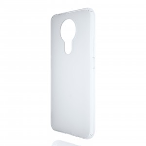 Силиконовый матовый полупрозрачный чехол для Nokia 3.4 Белый