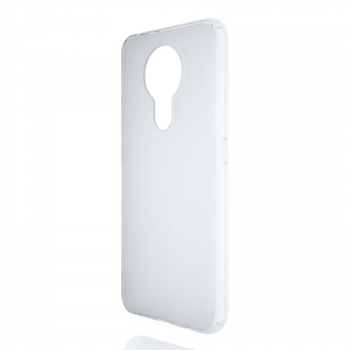 Силиконовый матовый полупрозрачный чехол для Nokia 3.4, цвет Белый