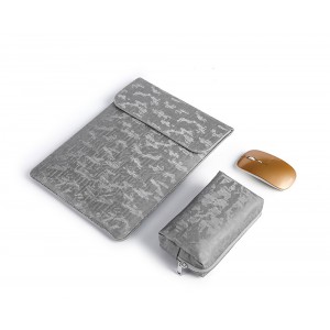 Текстурный чехол-папка на магните для ноутбука Huawei MateBook X с футляром для мышки в комплекте