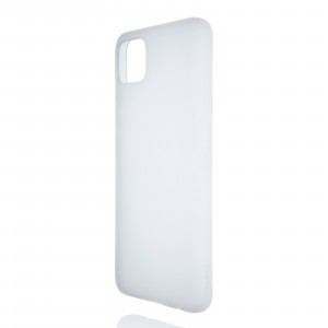 Силиконовый матовый полупрозрачный чехол для Realme C11 Белый