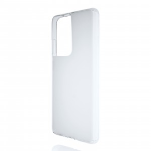 Силиконовый матовый полупрозрачный чехол для Samsung Galaxy S21 Ultra