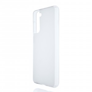 Силиконовый матовый полупрозрачный чехол для Samsung Galaxy S21 Белый