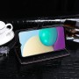 Чехол портмоне подставка текстура Крокодил на силиконовой основе с отсеком для карт на дизайнерской магнитной защелке для Samsung Galaxy A02, цвет Синий