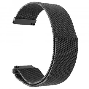 Сетчатый мелкозернистый браслет из нержавеющей гипоаллергенной стали на магнитной защелке для Huawei Watch Fit  Черный