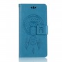 Чехол портмоне подставка для Samsung Galaxy A02 с декоративным тиснением на магнитной защелке, цвет Синий