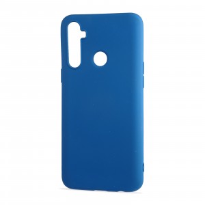 Матовый силиконовый чехол для Realme C3 с покрытием софт-тач Синий