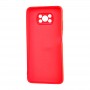 Матовый силиконовый чехол для Xiaomi Poco X3 с покрытием софт-тач, цвет Красный