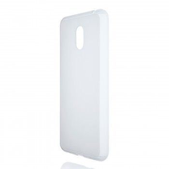 Силиконовый матовый полупрозрачный чехол для Meizu M6 Белый