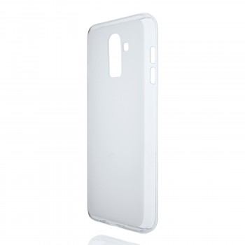 Силиконовый матовый полупрозрачный чехол для Samsung Galaxy J8 Белый