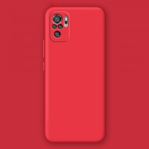 Матовый силиконовый чехол для Xiaomi RedMi Note 10 Pro с покрытием софт-тач Красный