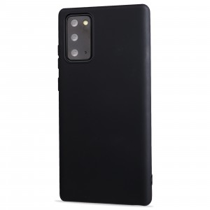Матовый силиконовый чехол для Samsung Galaxy Note 20 с покрытием софт-тач Черный