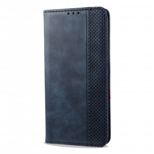 Винтажный книжка портмоне подставка на силиконовой основе с отсеком для карт с магнитной крышкой для Nokia G10/G20 Синий