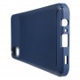 Матовый силиконовый чехол для Samsung Galaxy A02 с текстурным покрытием карбон, цвет Синий